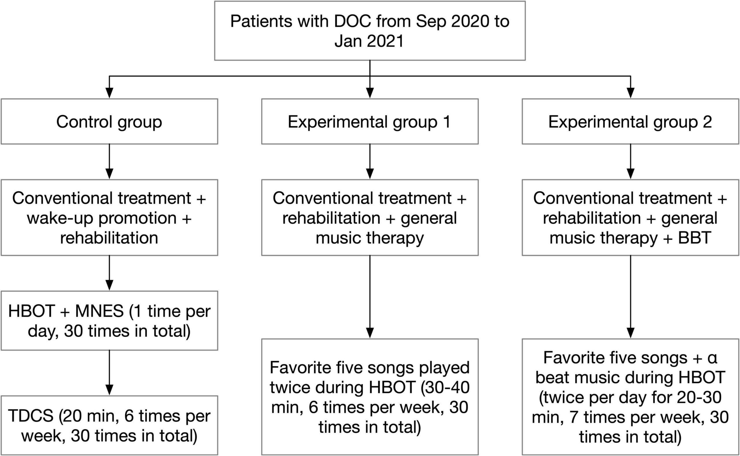 Experimental procedures: Performance procedures and duration